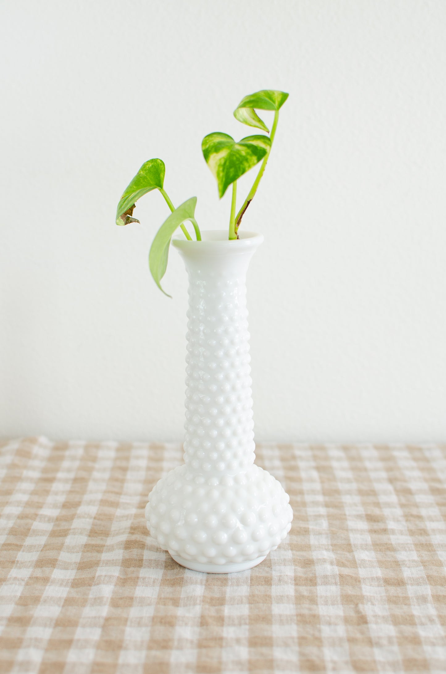 Hobnail Tall Neck Vase