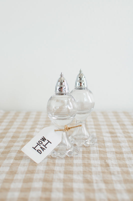 Ball-Edged Salt and Pepper Shakers