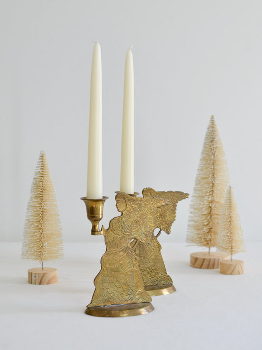 Brass Angel Candleholders